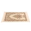 Prayer Rug Multipurpose Elegant Embroidery Decorative Tassel Double Layer Muslim Prayer Mat for Hall Home Camping Beige