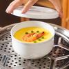 Heat-resistant Ceramic Steamed Egg Bowl with Lid Under-glaze Painting Pudding Bowl Thickened Microwave Safe Instant Noodle Bowl