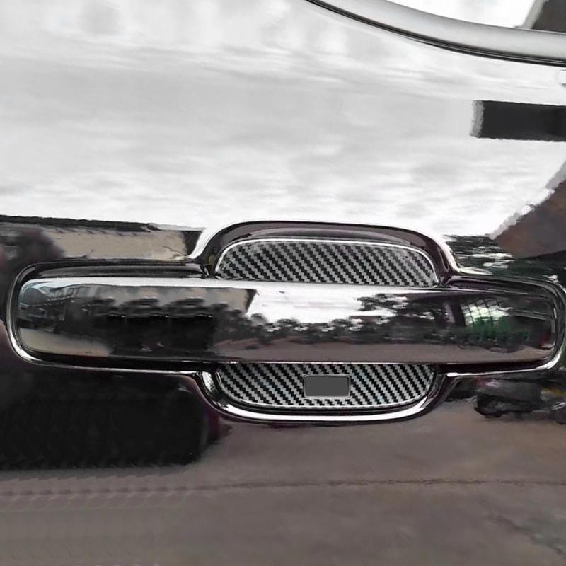 Carbon Fiber Style Car Exterior Door Handle Bowl Cover Trim for Ford Ranger P703 -2024 Styling Accessories