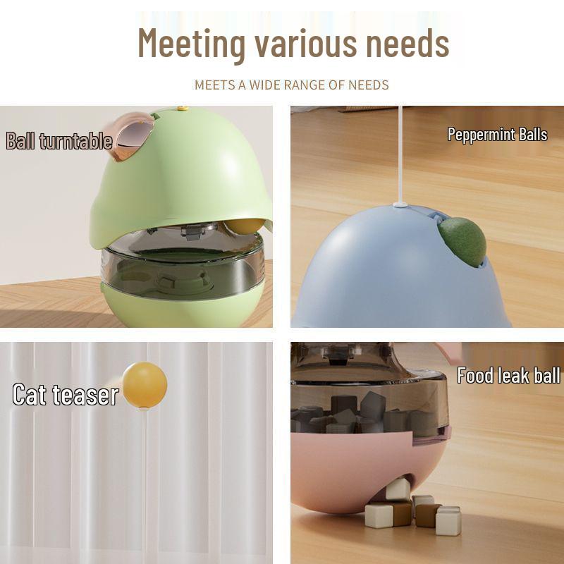 Cat Teaser Tumbler: Self-Entertaining Educational Toy & Food Dispenser for Kittens