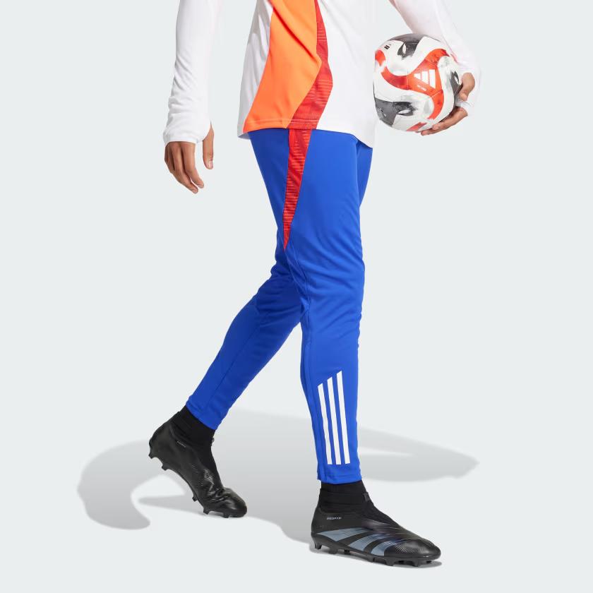 Adidas Tiro 24 Competition Series Lightweight Moisture-Wicking Comfortable Dry Football Pants Men Bottoms Clear-Blue White JF4193