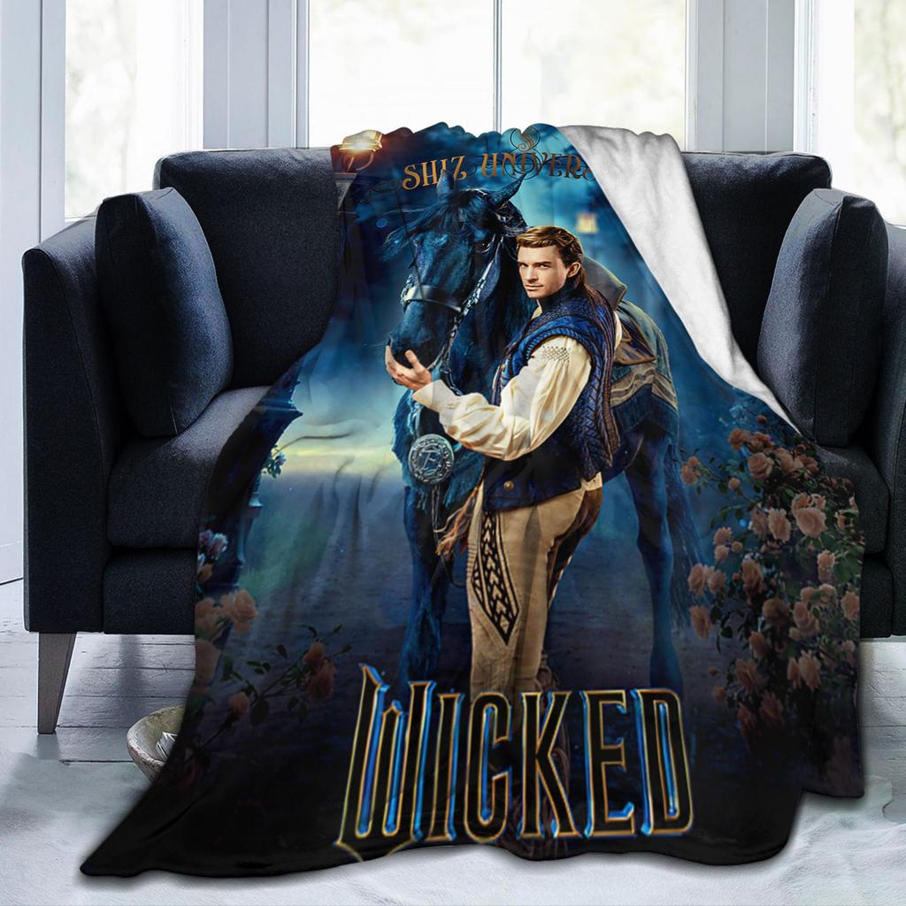 Wicked Fiyero Gates Of Shiz Poster Blanket Fleece All Season Portable Lightweight Throw Blankets for Bedding