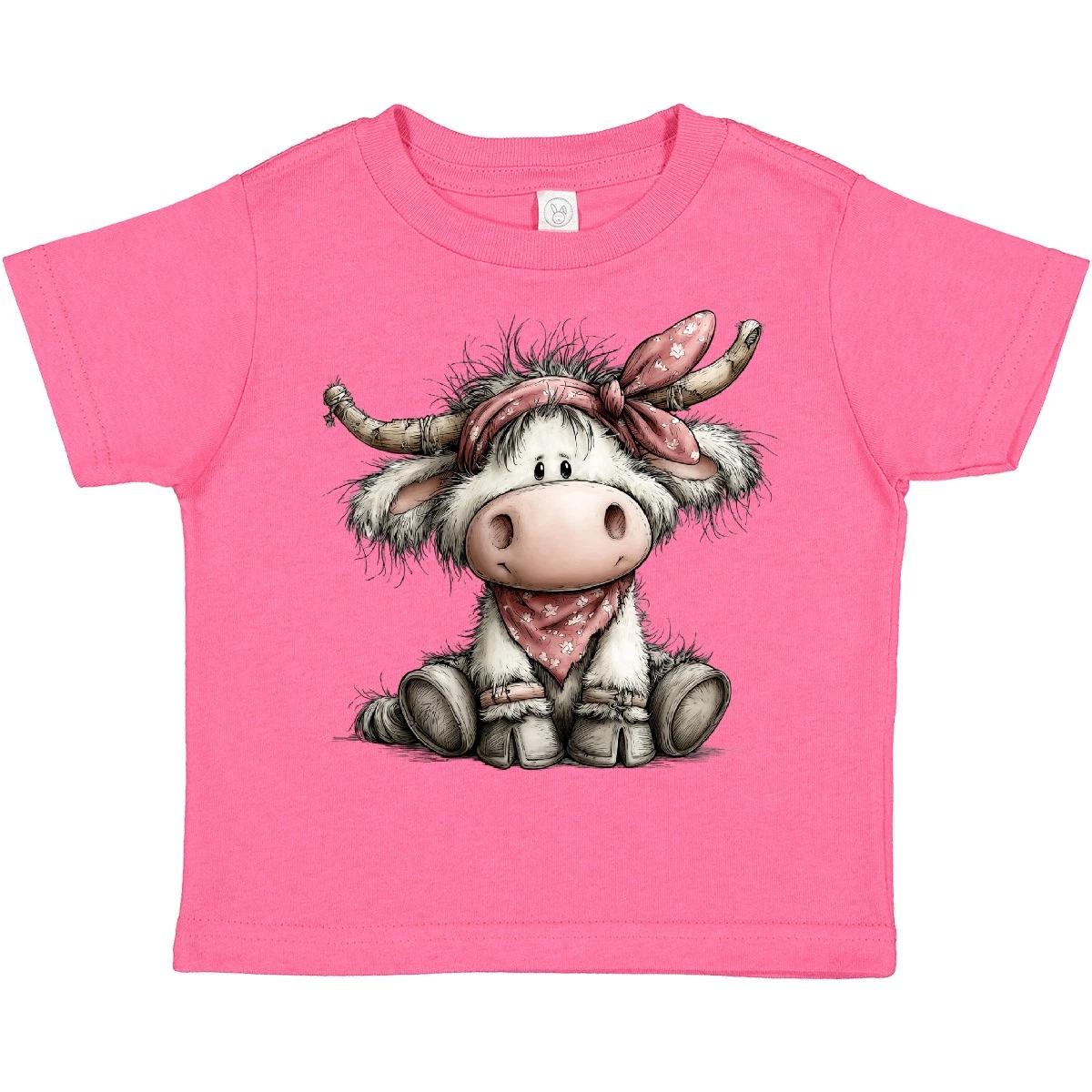 Inktastic Highland Cow Lover Toddler T-Shirt Cute Fluffy Farm Boho Child Kid 100