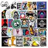 50-Pack Quirky Graffiti Stickers for Laptops, Scooters, Skateboards, Guitars - Waterproof & Decorative