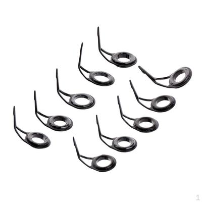 10 Pièces Anneaux de Canne à Pêche Casting Céramique Acier Inoxydable Carbone Kit de Réparation