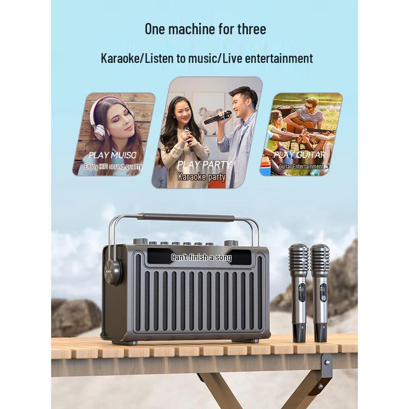 SANSUI E96 High-Power Portable Karaoke & Live Stream Speaker