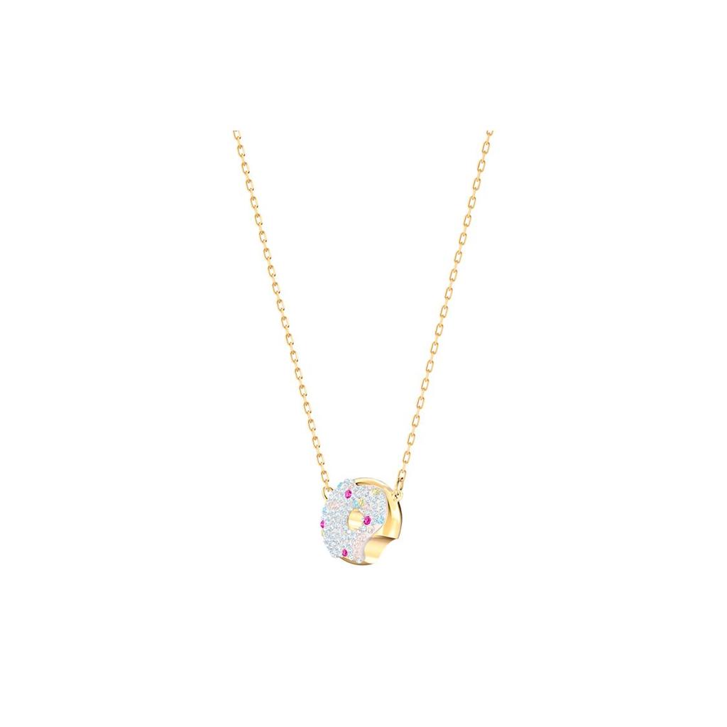 Swarovski Nicest Donut Coffee Pattern Necklace Set Women Necklaces Gold 5459142