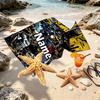 Custom Name Personalized Batman Print Beach Towel, for Trip Camping Beach Party Home Decor, Birthday Gift for Family & Friends