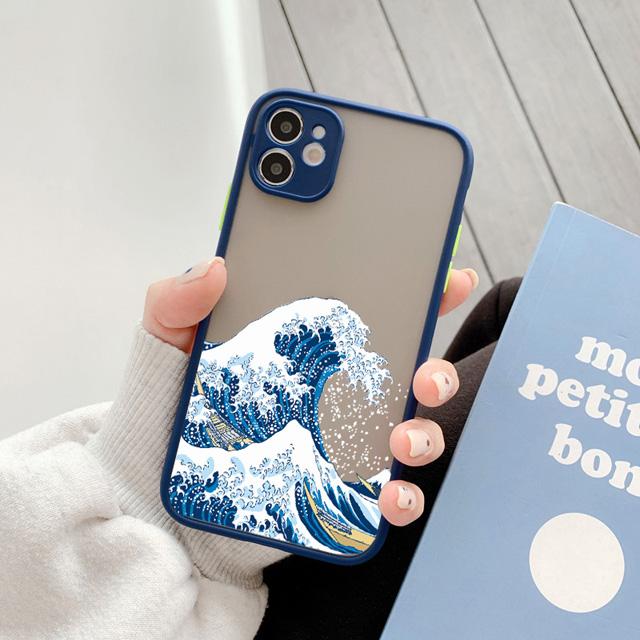 Magic surfing for iphone X XS MAX XR Big Wave of kanagawa Cover Anti-fall case For iPhone 15 13 12 11 14 pro MAX 7 8 Plus SE2