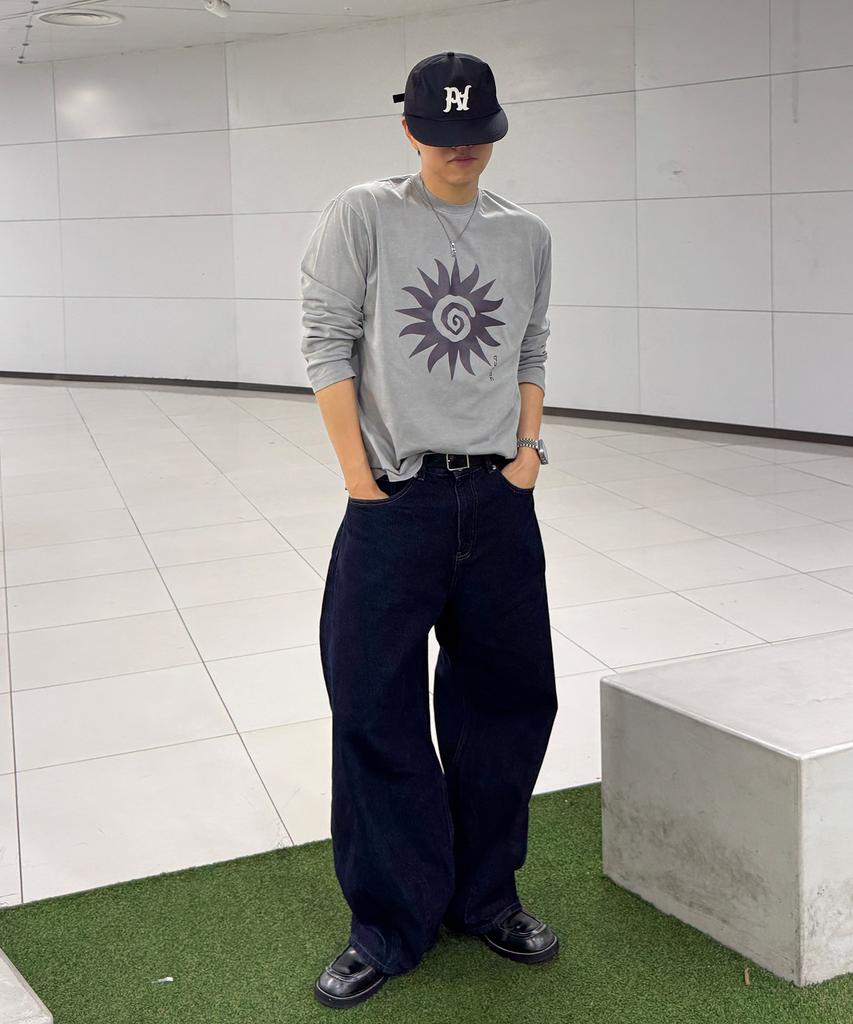 QUTON Itsun Pigment Long Sleeve T-Shirt 3 Colors