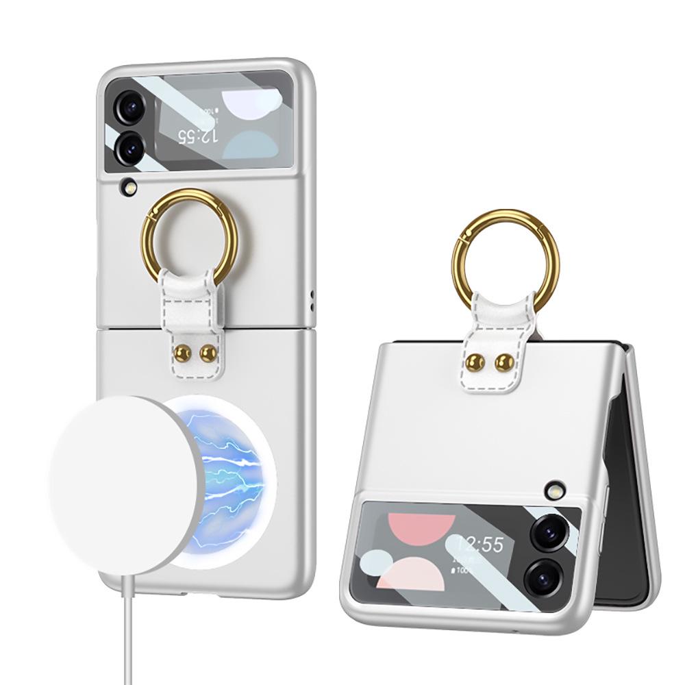 Samsung Z Flip4 Magnetic Ring Wireless Charging Phone Case - Ultra-thin, Foldable, Drop Protection Cover
