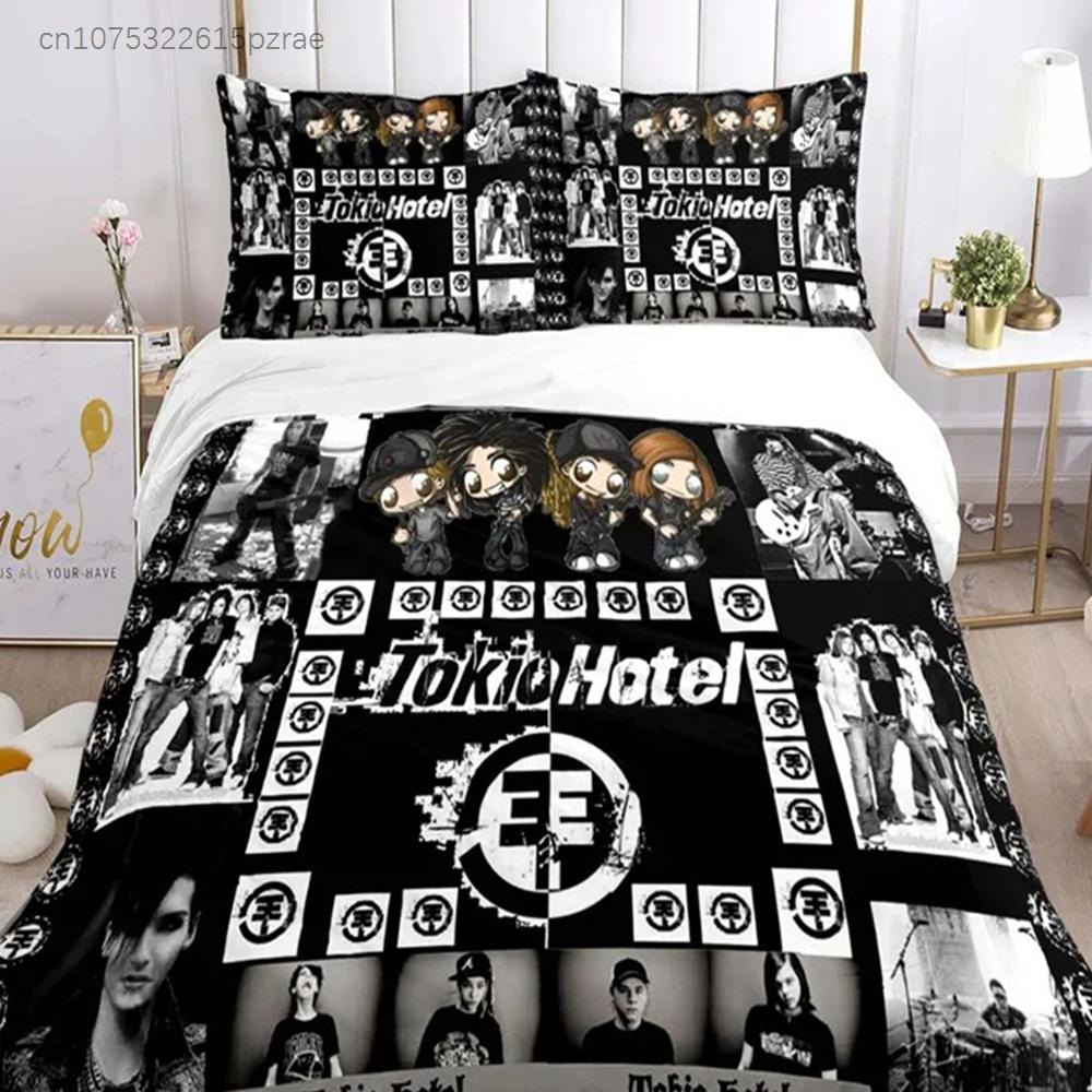 Tokio Hotel 3d Printing Rock Band All Season Duvet Cover Bedding Sets Soft Quilt Cover And Pillowcases Single Double Queen King