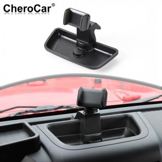 Dash Panel with Phone Holder Storage Box Bracket for Jeep Wrangler JK JKU 12-17