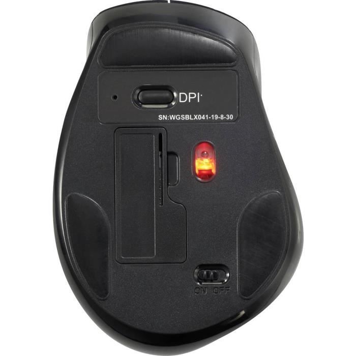 Souris ergonomique Bluetooth - RENKFORCE - Gris - 7 Boutons - 1600 dpi - Sans fil