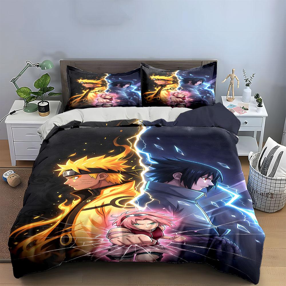 Anime Characters with Lightning Effects. Bedding Sets Duvet Cover Sets Duvet Covers Pillowcases(1 * Duvet Cover 2 * Pillowcases Without Duvet Insert)