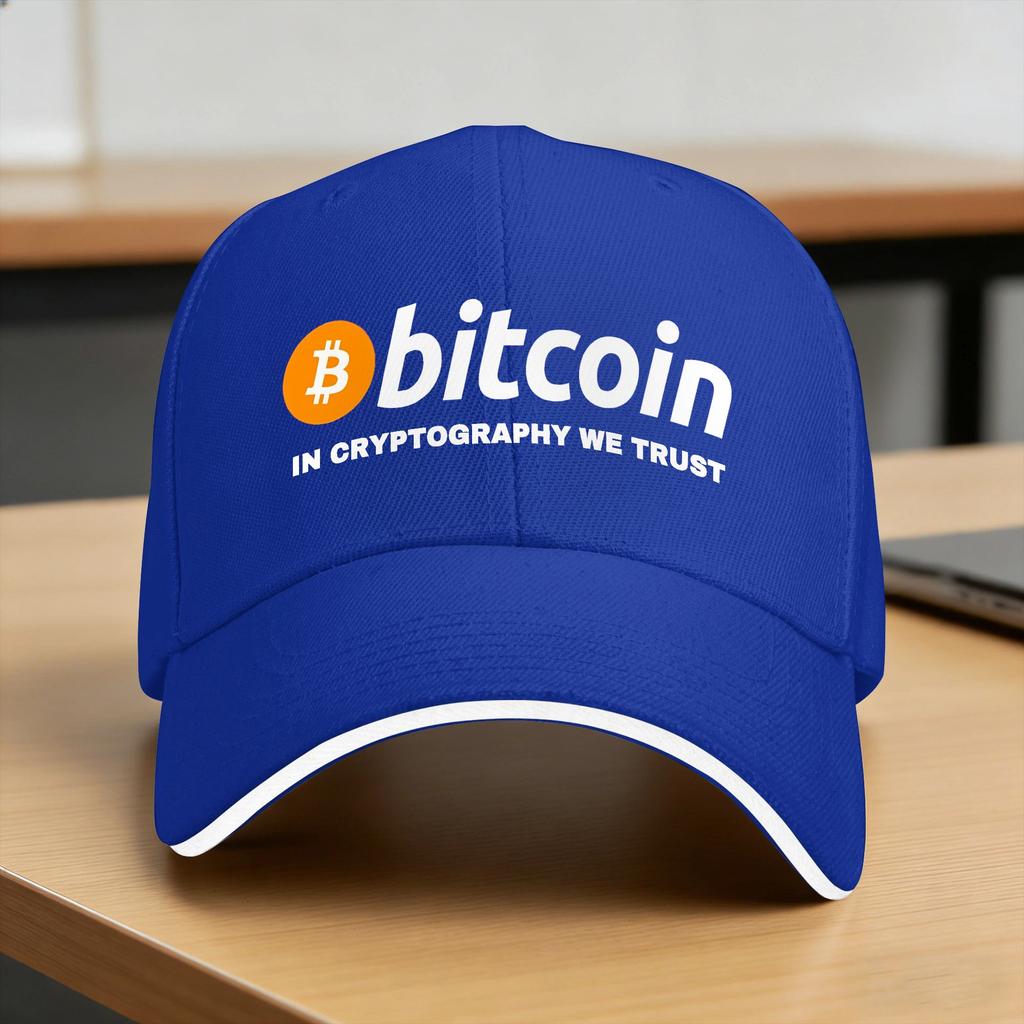 Bitcoin In Cryptography We Trust  Casual Baseball Cap  Kpop Rock Trucker Hat Summer Wholesale Couple Women Yk Cool Baseball Cap