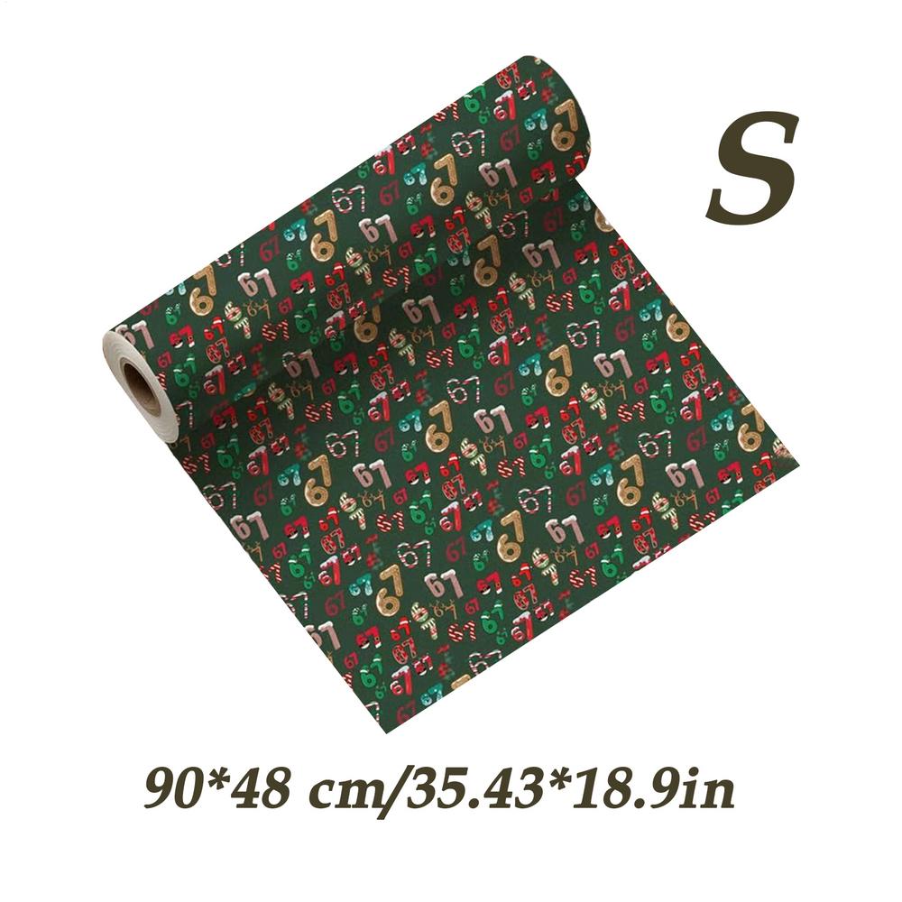 Christmas Wrapping Paper Roll Festive Gift Wrap Paper for Holiday Gift Wrapping DIY Xmas Gift Packaging Supplies