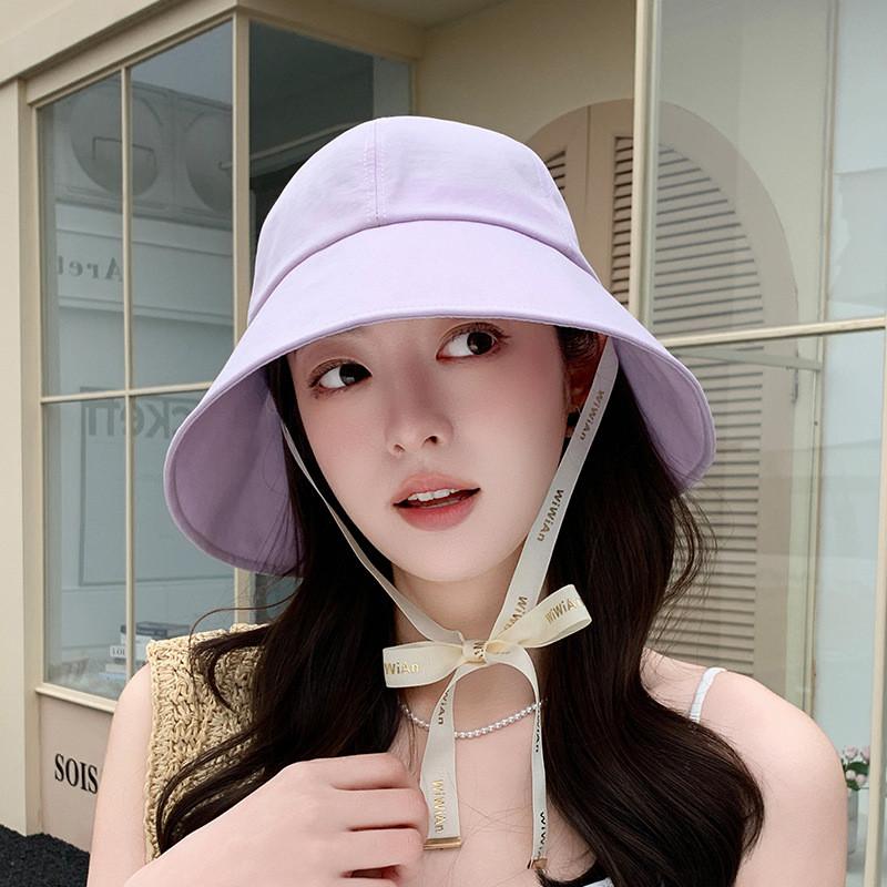 Summer Womens Wide Brim Sun Hat With Adjustable Ties For Face Sun Protection Casual Style