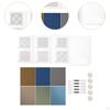 Embroidery Starter Kit Sashiko Coasters DIY Practice Kits Stencil for Handmade
