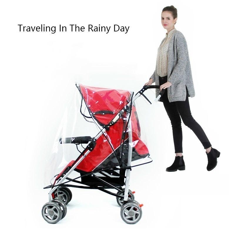 Waterproof EVA Raincover for Stroller Pram Cart Dust Rain Cover Raincoat for Baby Stroller