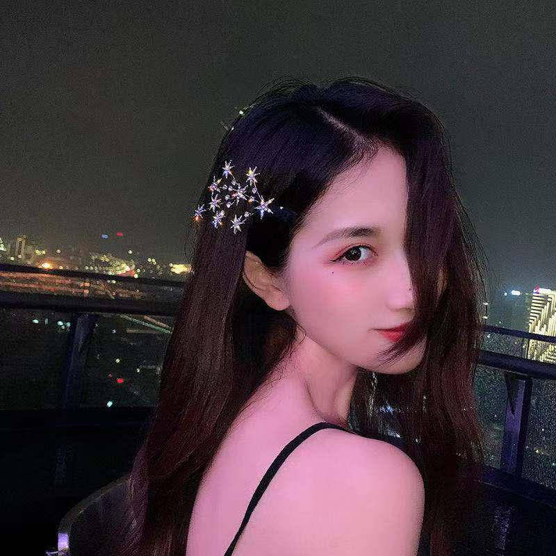 Korean Style Baby's Breath Women's Hair Clip - Shark Clip for Side Bangs & Headwear Accessories