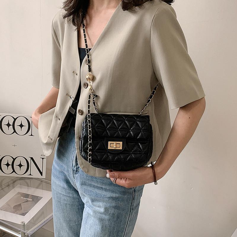 Stylish Small Square Bag Womens New Trendy Spring Summer Chic Quilted Chain Bag