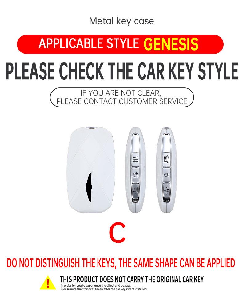 Genesis C Model Men's Leather Key Case - Minimalist High-End Pendant Keychain