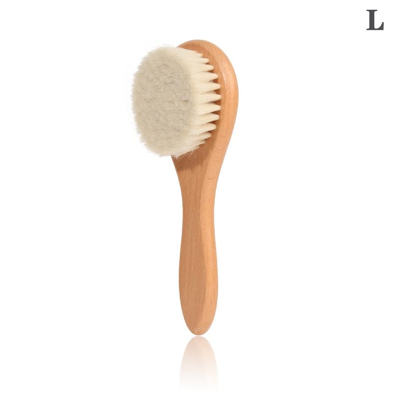 

Уход за ребенком Буковая щетка с деревянной ручкой Детская щетка Расческа для новорожденных и младенцев Для массажа головы Для детского душа Чистый Натур L