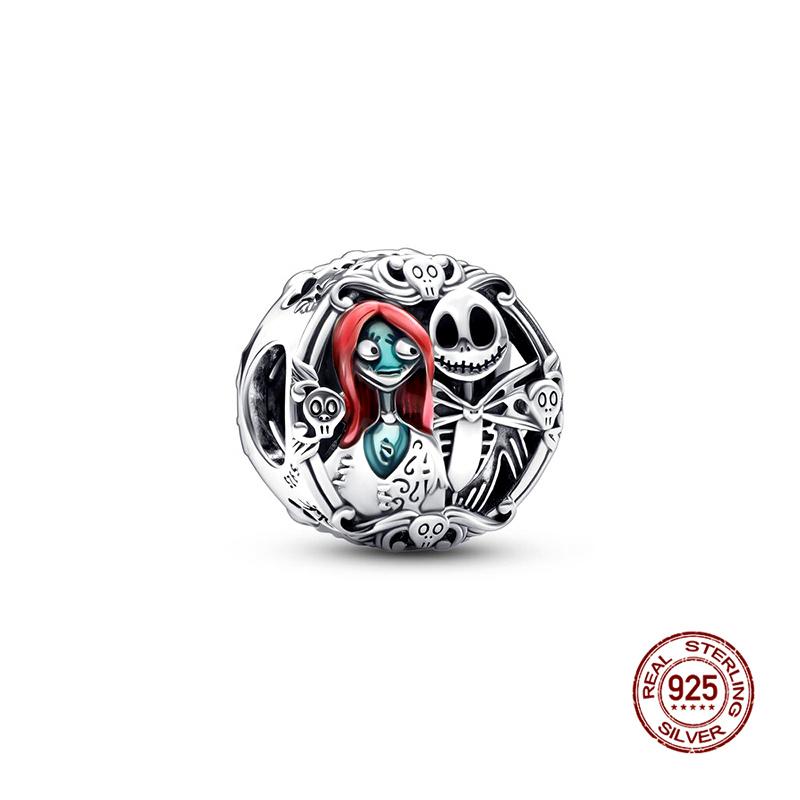 GlowintheMatte Black Skull Charm copper Pumpkinhead Charm Bead Compatible With 3mm Authentic Bracelets Womens Do It Yourself Fine Jewellery Gift Ho