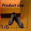 1/6 Scale Male Doll Boots Miniature Solid Hiking Dhoes Pretend Play Handmade for Collectible