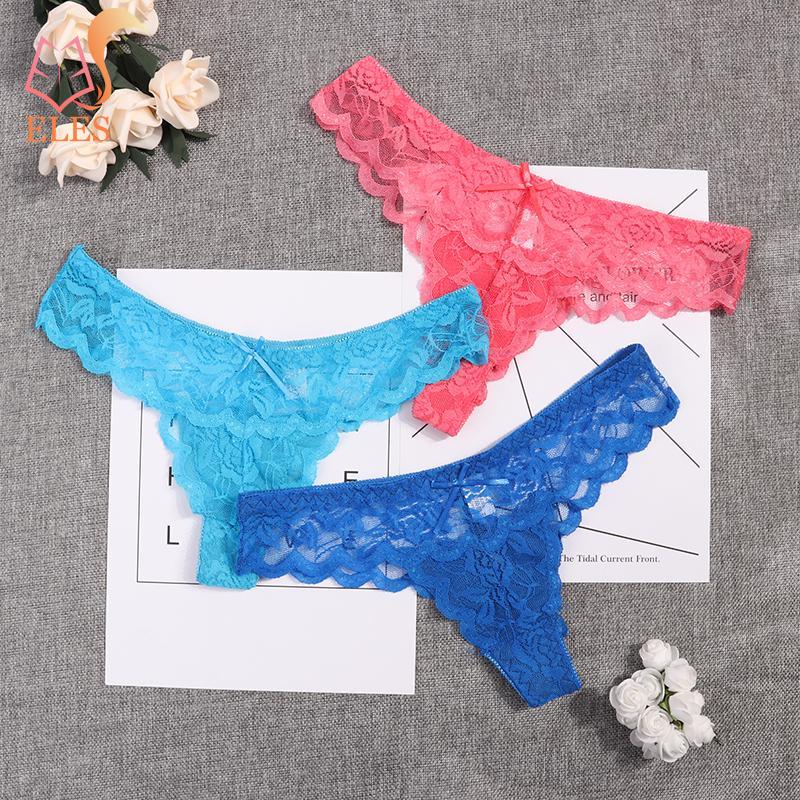 Women Lace Briefs Low-waist M-XL Solid Sexy G-String Seamless Transparent Panty Female Breathable Underwear Comfort Thong