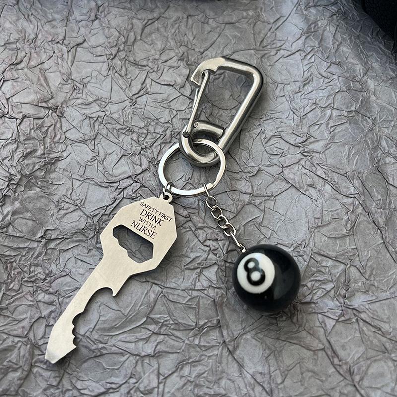 Punk Star Oval Essential Icon Carabiner Keychain Pendant High Quality Keyring Creative Backpack Decoration Accessories Gifts