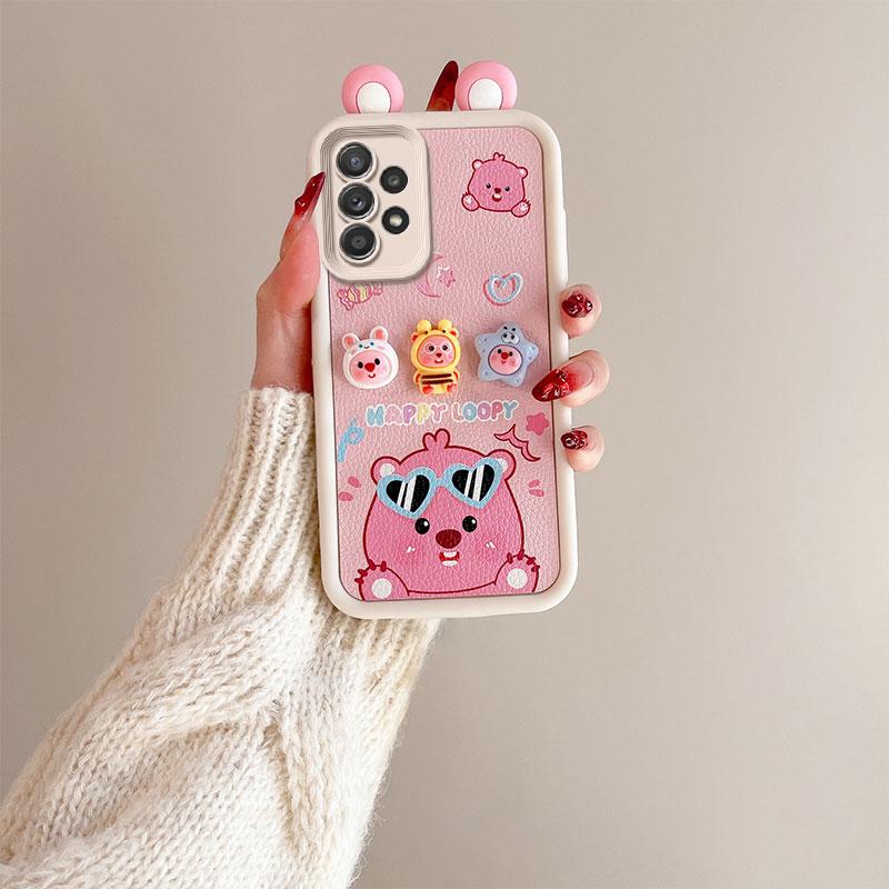KEYSION Urocze Etui 3D z Kreskówką na Samsunga A53 5G A23 z Bransoletką Miękkie Silikonowe Odporne na Wstrząsy Etui na Telefon dla Galaxy A13 4G