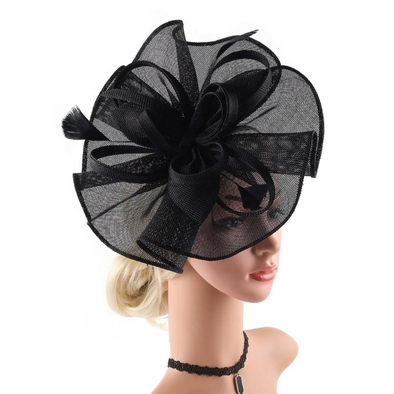 1920s Mesh Flower Hat Hair Pin Church Headband Party Dress Up Fascinator Hat Teaparty Headband Party Supply