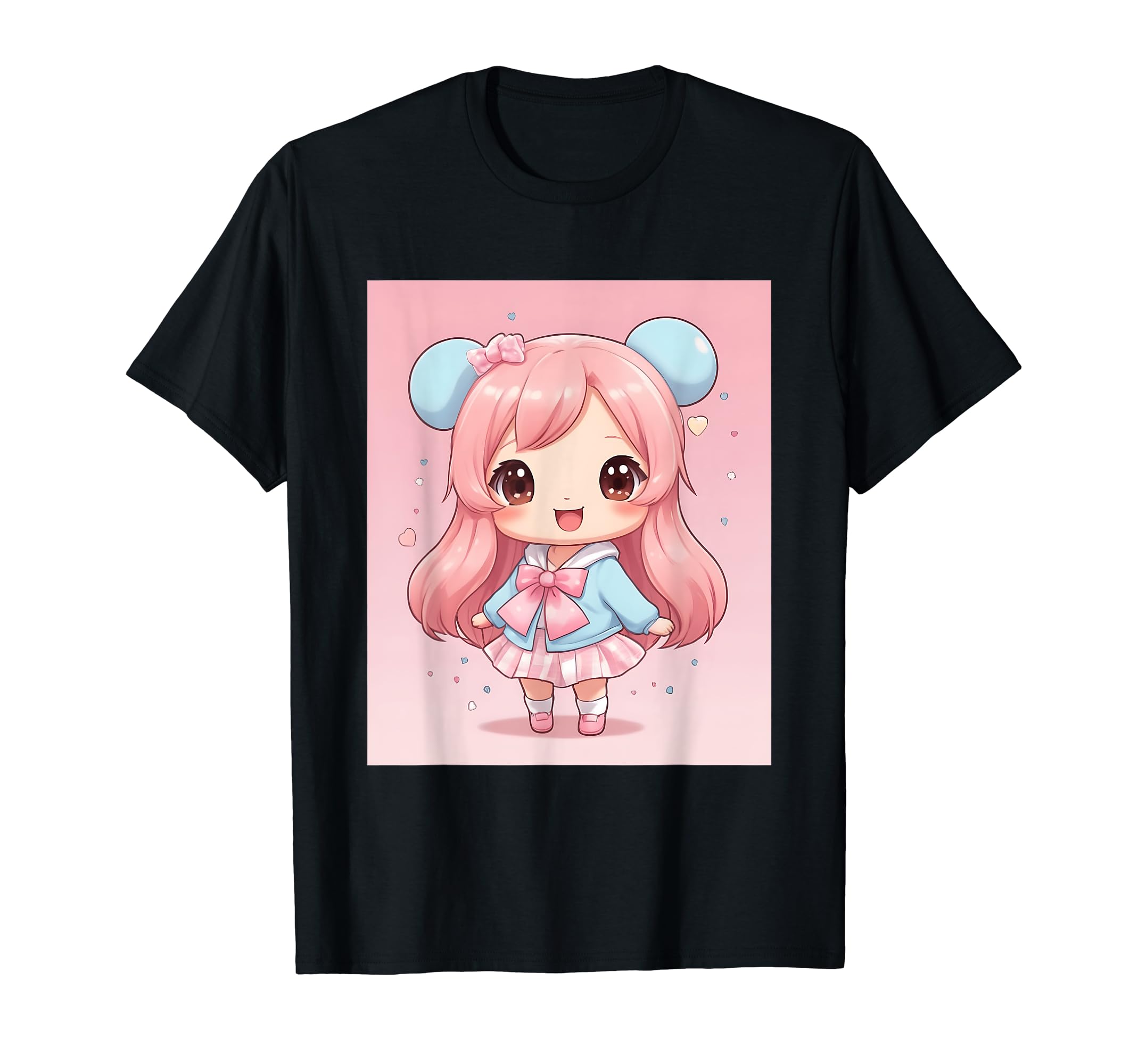 

вещи печатные Kawaii, пастель, милый, просо, японский, футболка чёрный