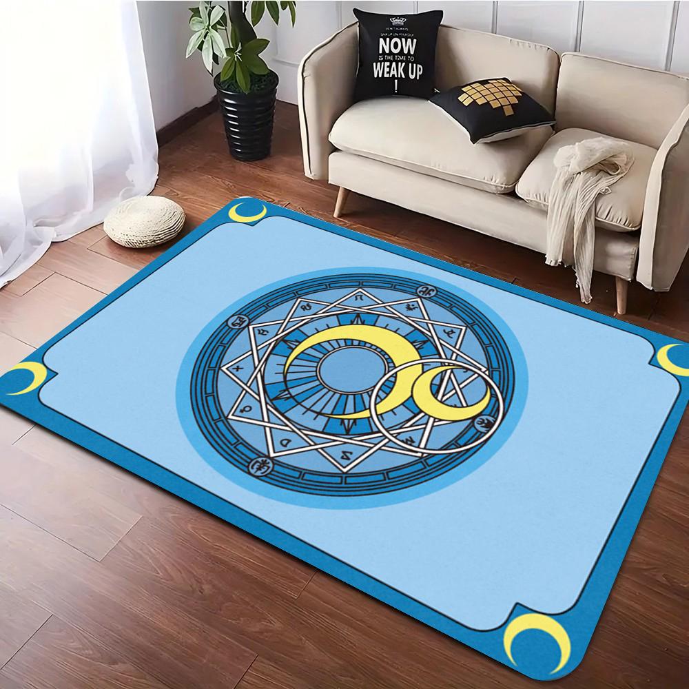 Mystical Design Non Slip Floor Rug Magic Array Carpet for Girls Room Decor Living Room Bedside Sofa Study Table Mat  Anime Rug