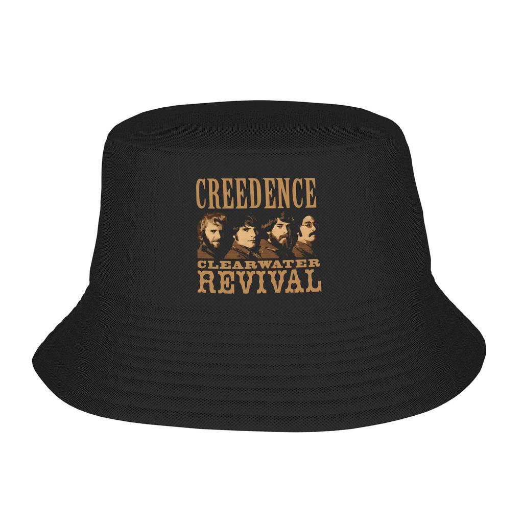 Creedence Clearwater Revivals Bucket Hat Summer Band Fisherman Hats For Unisex Portable Fishing Caps Hawaii Graphic Visor