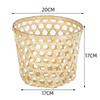 DIY Handmade Weaving Bamboo Basket Round 4 Styles Drain Water Sieve Raft Dustpan Rice Fruit Bread Basket Daily Use Storage