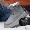 2024 Winter New Snow Boots Men's Velvet British Thermal Tooling Shoes Thick-soled High-top Waterproof Northeast Cotton Shoes