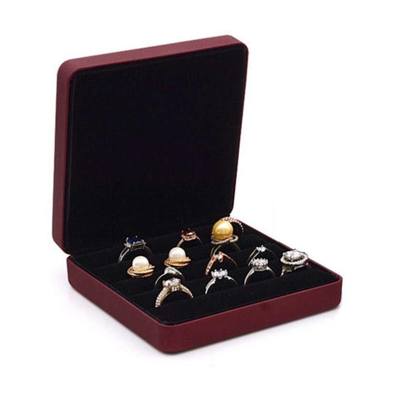 Jewelry-Ring Organizer Box Portable Small Storage Display-Case Fashion Ring Tray Holder Showcase for Travel or Home