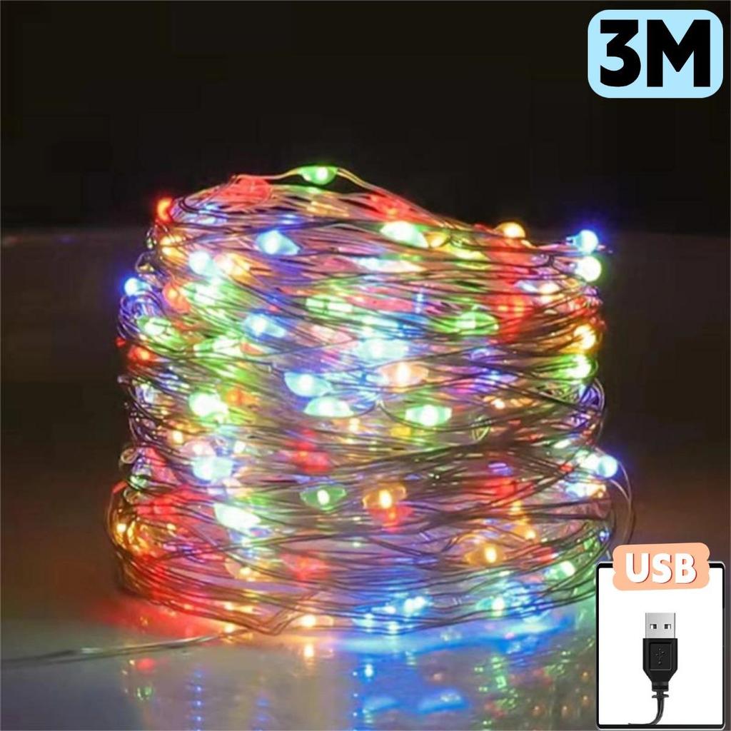 Christmas Fairy String Light Led Fairy Lights EU/USB DC Power Remote Control Halloween Garland Fairy Light for Wedding Party Christmas Decoratio