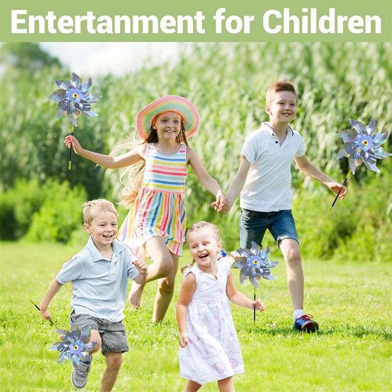 10X Repelent Păsări Mori de Vânt Reflectorizante Anti Păsări Spinner de Vânt pentru Grădină Livadă