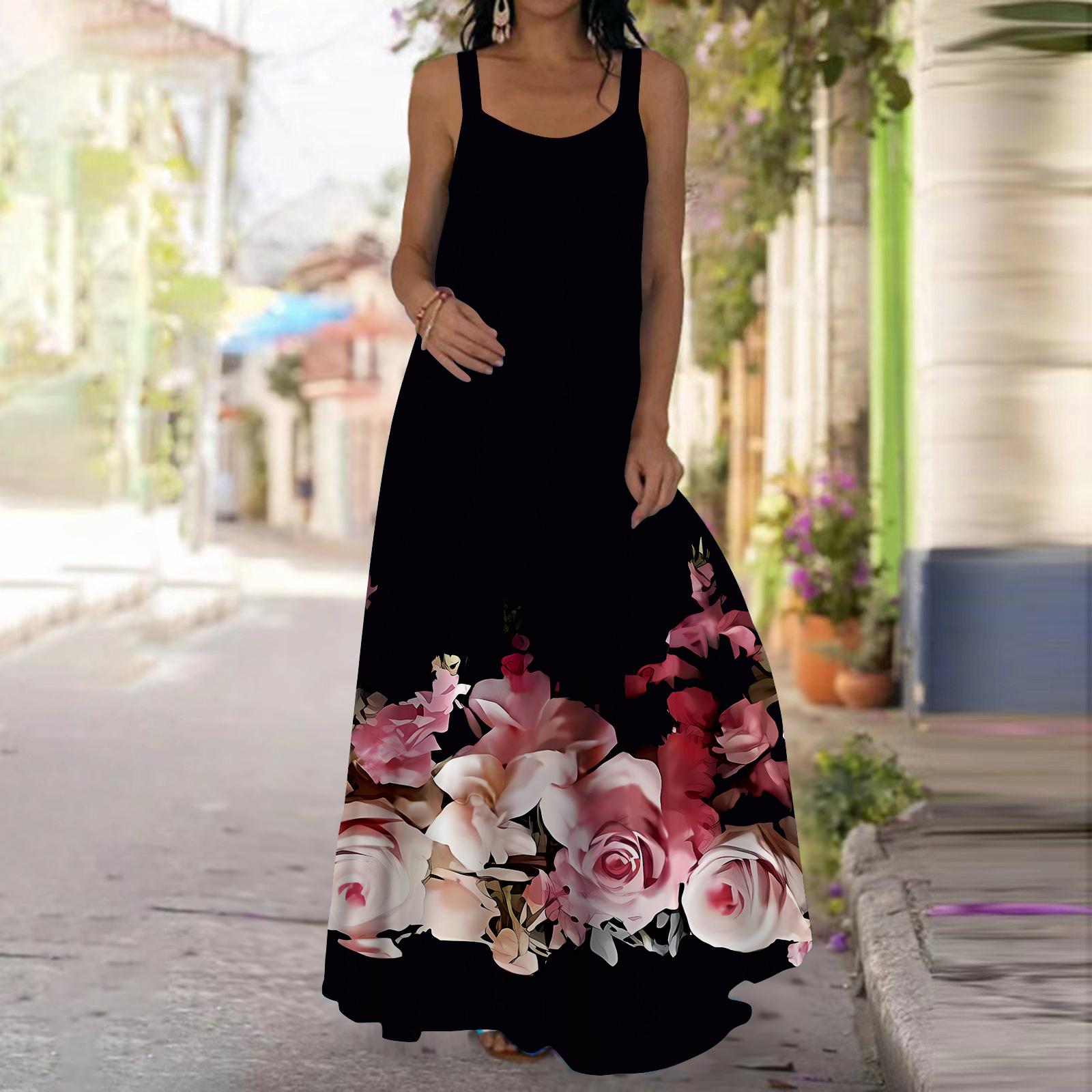 

Жен. Платье-комбинация Длинное платье Темно-синий С принтом бабочки Платье Весна лето Досуг Отпуск 8XL розовый