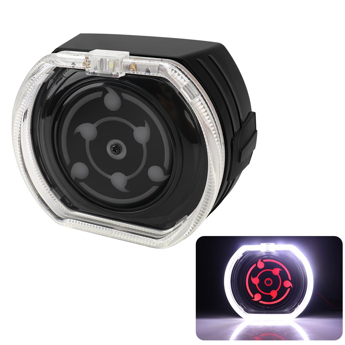 

3Inch Motorcycle Dynamic Rear Taillight LED Rotatable RGB Wheel Eyes Light Auto Headlight For Car Decorative Light Universal 12V