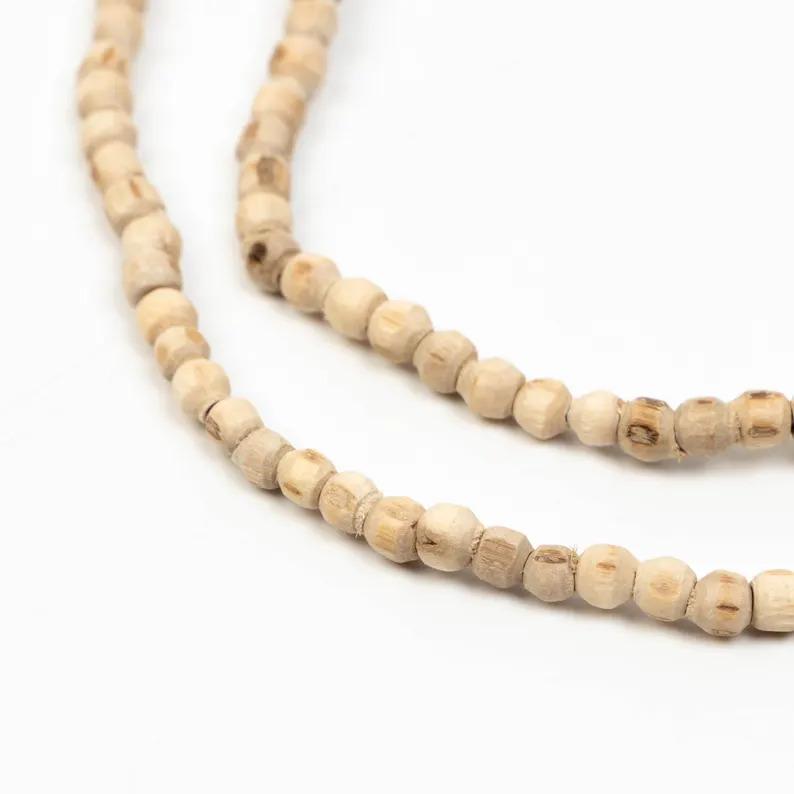 Tulsi Mala Kanthi – Authentic Tulsi Wood Beads Necklace for Hindu Prayer, Spiritual Healing & Meditation Mala –Religious Gift for Men & Women
