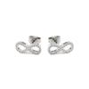 Boucles d'oreilles - LUXENTER - Infinity - Finition rhodium - Zirconia multicolore - Turquoise et perles