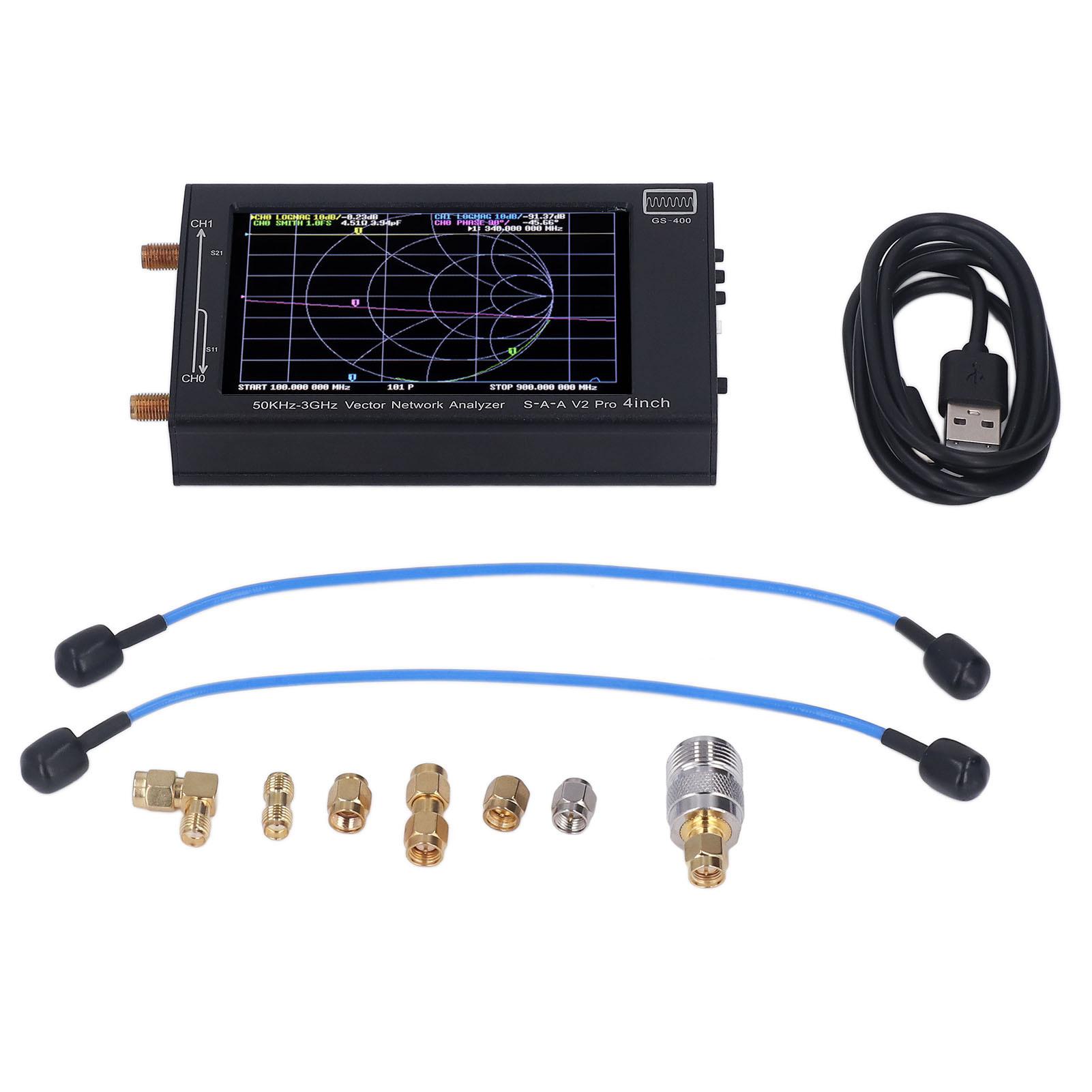 

4 Inch Vector Network Analyzer Portable Handheld HF VHF UHF Vector Net Analyzer 50kHz to 3GHz