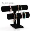 Soporte de Exhibición para Pulseras y Relojes de Tela Afelpada – Soporte de Joyería de Una Sola Capa