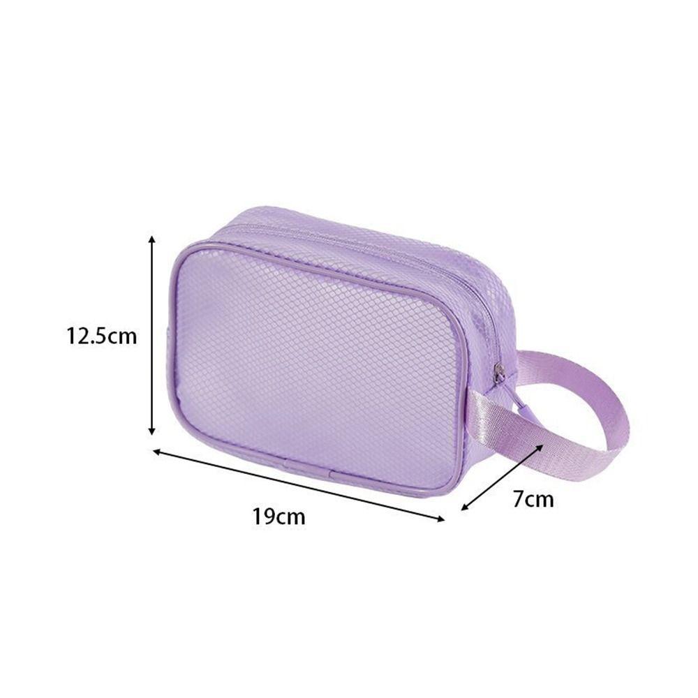 Handheld Mesh Makeup Bag Large Capacity Make Up Organizer Case New Cosmetic Bag  Travel