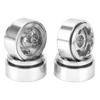 4pcs RC Car Beadlock Wheels Rims Wear Resistance Aluminum Alloy 1.0 Inch Wheels Rims for Traxxas